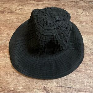 Black Sunhat Foldable One Size